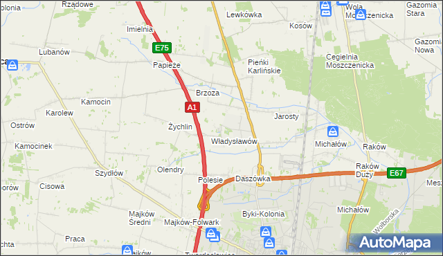 mapa Wola Bykowska, Wola Bykowska na mapie Targeo