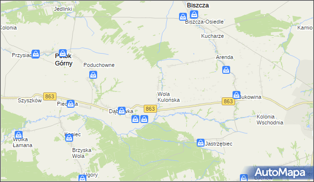 mapa Wola Kulońska, Wola Kulońska na mapie Targeo