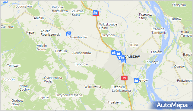 mapa Wola Magnuszewska, Wola Magnuszewska na mapie Targeo