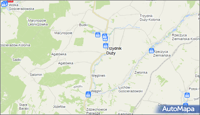 mapa Wola Trzydnicka, Wola Trzydnicka na mapie Targeo