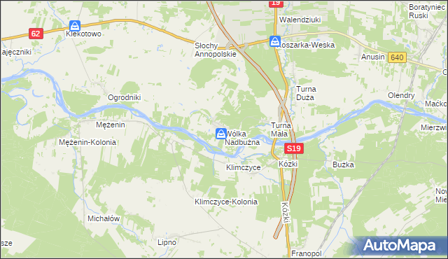 mapa Wólka Nadbużna gmina Siemiatycze, Wólka Nadbużna gmina Siemiatycze na mapie Targeo