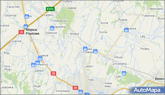 mapa Wróblik Królewski, Wróblik Królewski na mapie Targeo