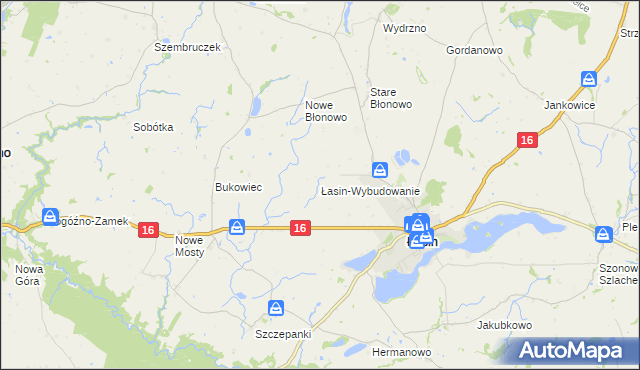 mapa Wybudowanie Łasińskie, Wybudowanie Łasińskie na mapie Targeo