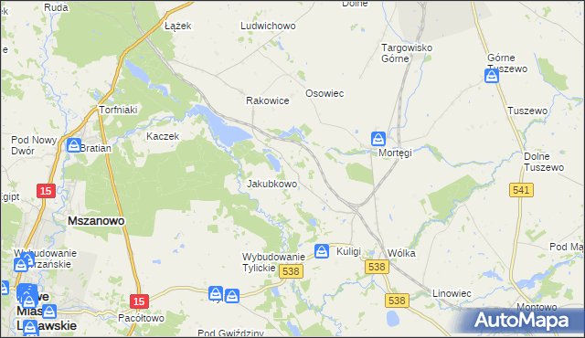 mapa Zajączkowo gmina Grodziczno, Zajączkowo gmina Grodziczno na mapie Targeo