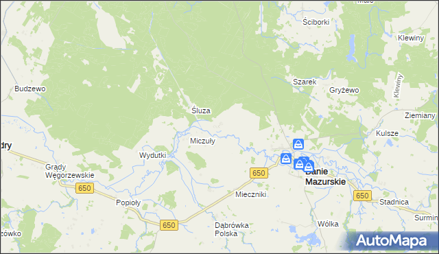 mapa Zakałcze Wielkie, Zakałcze Wielkie na mapie Targeo