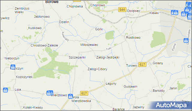 mapa Załogi-Jędrzejki, Załogi-Jędrzejki na mapie Targeo