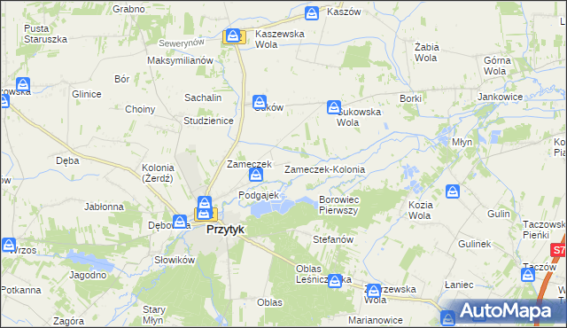 mapa Zameczek-Kolonia, Zameczek-Kolonia na mapie Targeo