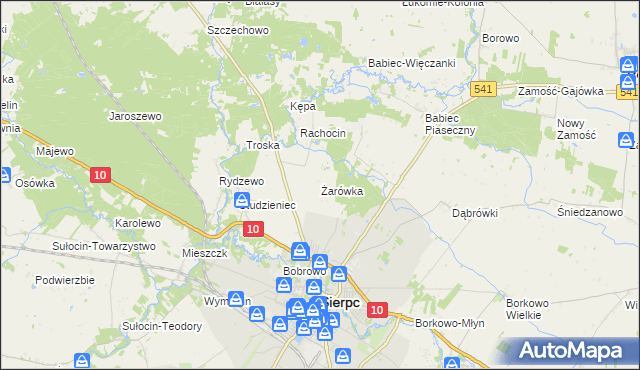 mapa Żarówka gmina Sierpc, Żarówka gmina Sierpc na mapie Targeo