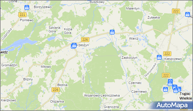 mapa Zaskoczyn Osada, Zaskoczyn Osada na mapie Targeo