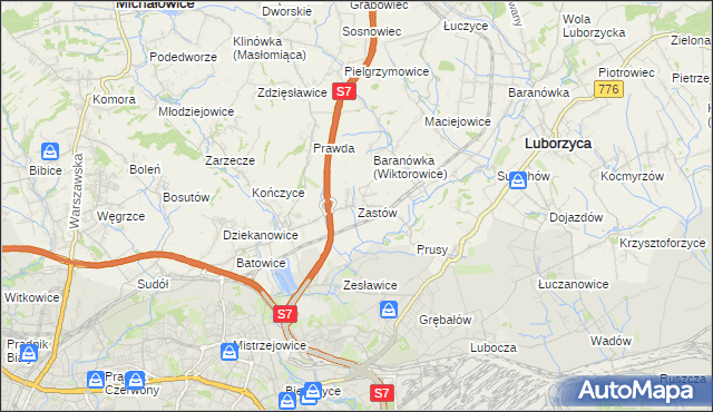 mapa Zastów, Zastów na mapie Targeo