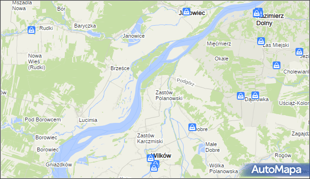mapa Zastów Polanowski, Zastów Polanowski na mapie Targeo