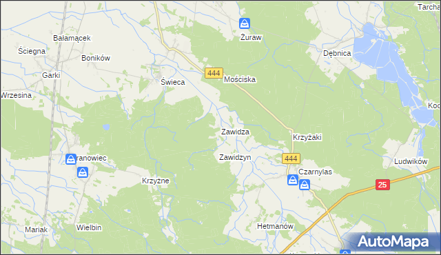 mapa Zawidza gmina Odolanów, Zawidza gmina Odolanów na mapie Targeo