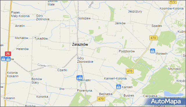 mapa Zborów gmina Żelazków, Zborów gmina Żelazków na mapie Targeo