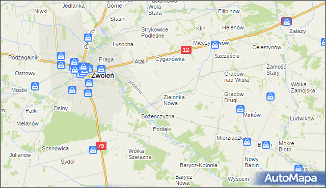 mapa Zielonka Nowa, Zielonka Nowa na mapie Targeo
