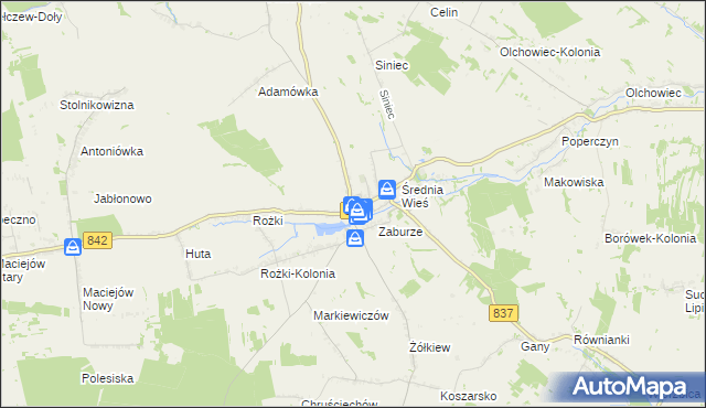 mapa Żółkiewka-Osada, Żółkiewka-Osada na mapie Targeo