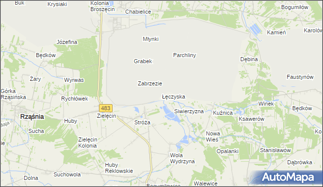 mapa Łęczyska, Łęczyska na mapie Targeo