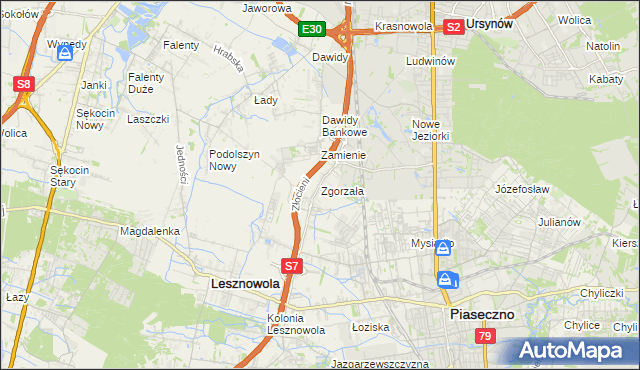 mapa Zgorzała, Zgorzała na mapie Targeo