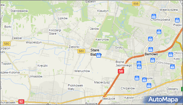 mapa Babice Nowe, Babice Nowe na mapie Targeo