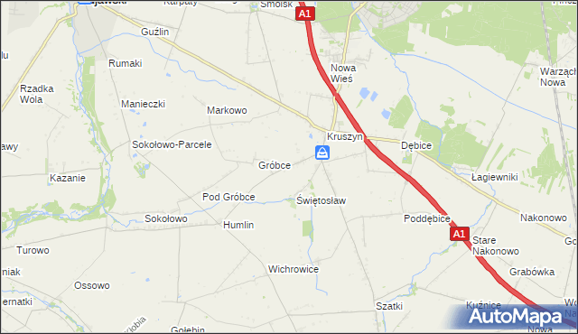 mapa Dobra Wola gmina Włocławek, Dobra Wola gmina Włocławek na mapie Targeo