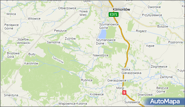 mapa Nawodzice, Nawodzice na mapie Targeo