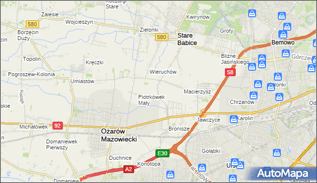 mapa Piotrkówek Duży, Piotrkówek Duży na mapie Targeo