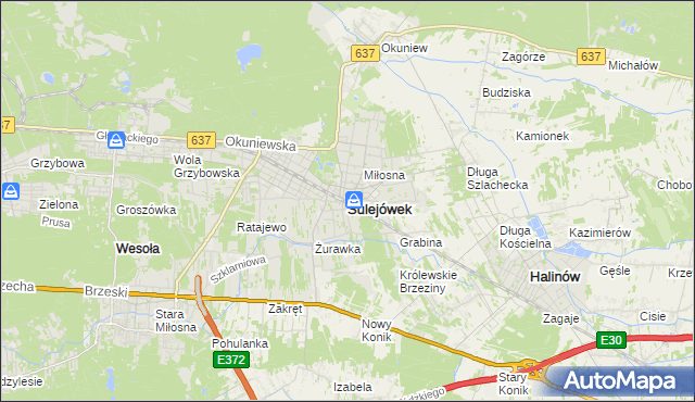 mapa Sulejówek, Sulejówek na mapie Targeo