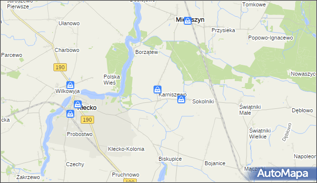mapa Karniszewo, Karniszewo na mapie Targeo