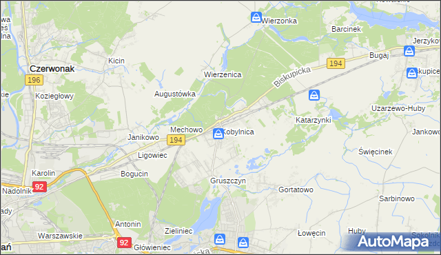 mapa Kobylnica gmina Swarzędz, Kobylnica gmina Swarzędz na mapie Targeo