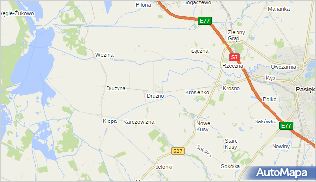 mapa Lisów gmina Elbląg, Lisów gmina Elbląg na mapie Targeo