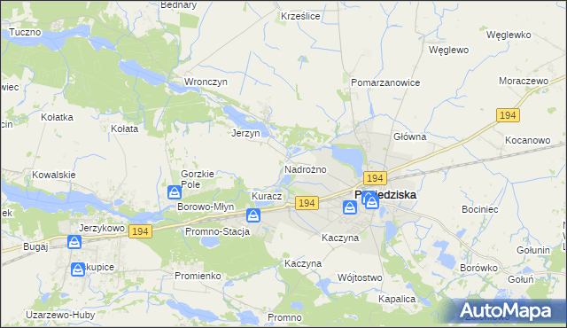 mapa Nadrożno, Nadrożno na mapie Targeo