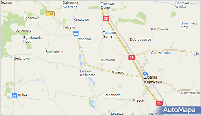 mapa Rucewko, Rucewko na mapie Targeo