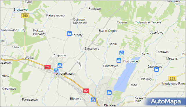mapa Słomczyce-Parcele, Słomczyce-Parcele na mapie Targeo