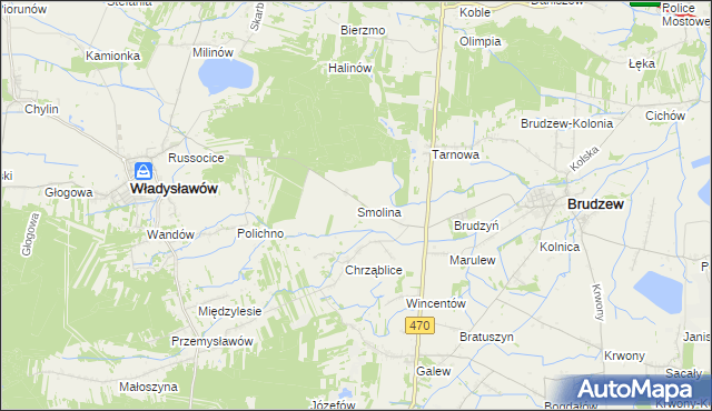 mapa Smolina, Smolina na mapie Targeo