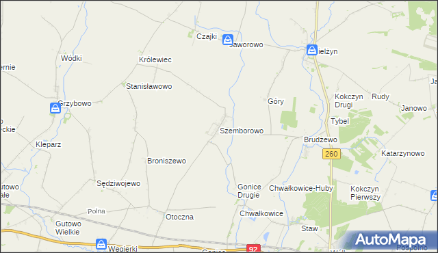 mapa Szemborowo, Szemborowo na mapie Targeo