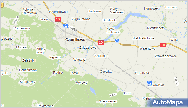 mapa Szkleniec gmina Czernikowo, Szkleniec gmina Czernikowo na mapie Targeo