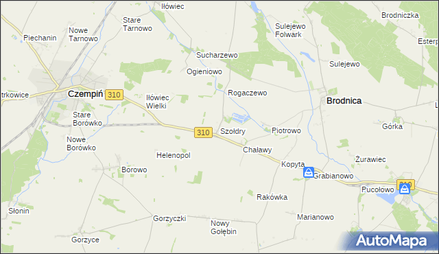 mapa Szołdry, Szołdry na mapie Targeo