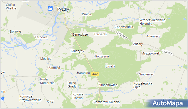 mapa Tłoczyzna, Tłoczyzna na mapie Targeo