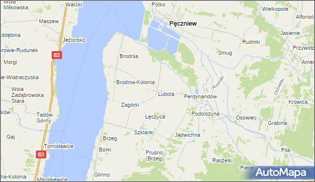 mapa Lubola, Lubola na mapie Targeo