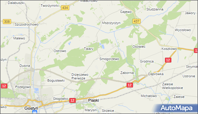 mapa Smogorzewo gmina Piaski, Smogorzewo gmina Piaski na mapie Targeo