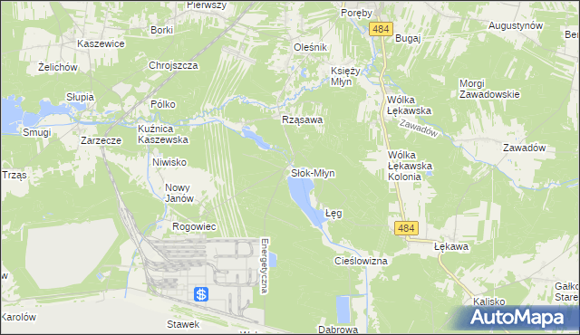 mapa Słok-Młyn, Słok-Młyn na mapie Targeo