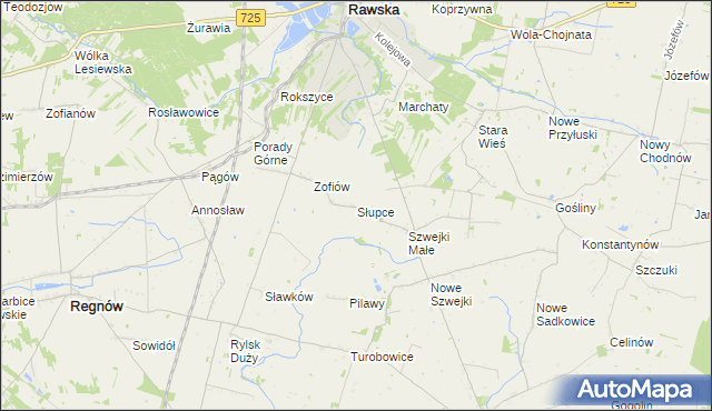 mapa Słupce, Słupce na mapie Targeo