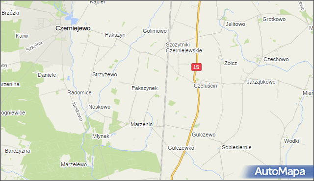 mapa Kawęczyn gmina Września, Kawęczyn gmina Września na mapie Targeo
