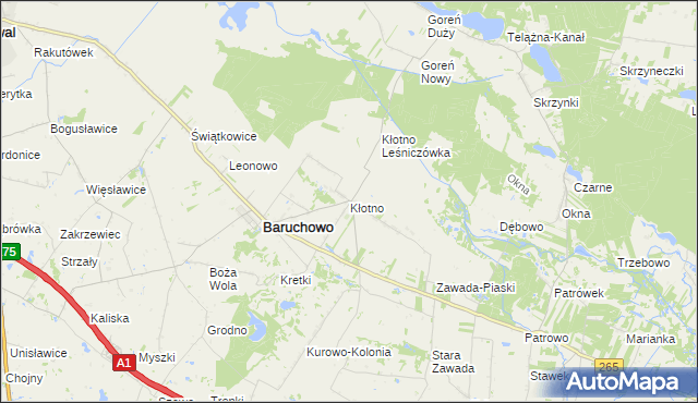 mapa Kłotno, Kłotno na mapie Targeo
