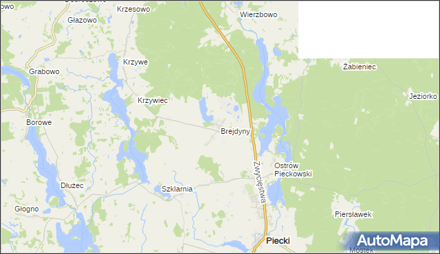 mapa Brejdyny, Brejdyny na mapie Targeo