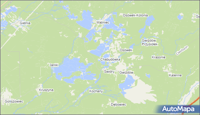 mapa Chabudówka, Chabudówka na mapie Targeo