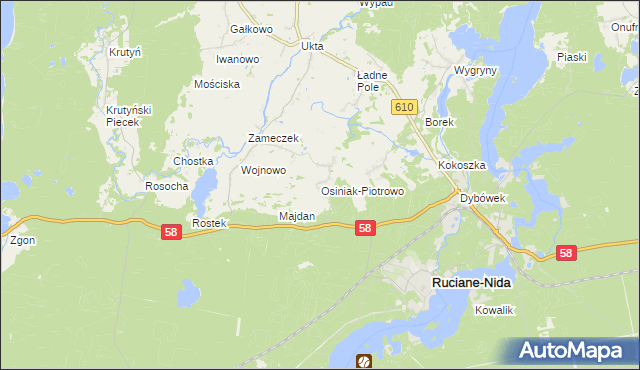 mapa Osiniak-Piotrowo, Osiniak-Piotrowo na mapie Targeo