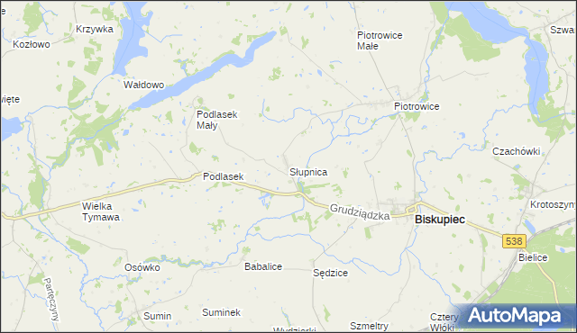 mapa Słupnica, Słupnica na mapie Targeo