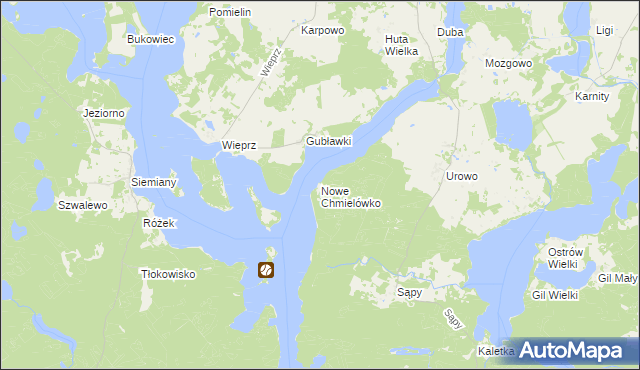 mapa Nowe Chmielówko, Nowe Chmielówko na mapie Targeo