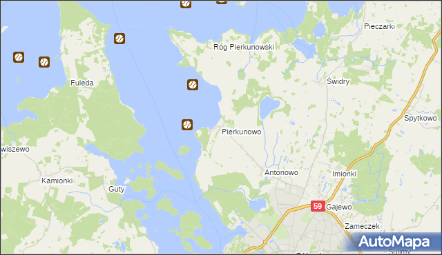 mapa Pierkunowo, Pierkunowo na mapie Targeo