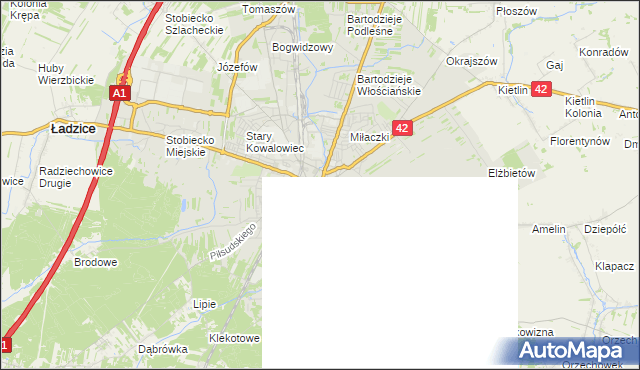 mapa Radomsko, Radomsko na mapie Targeo